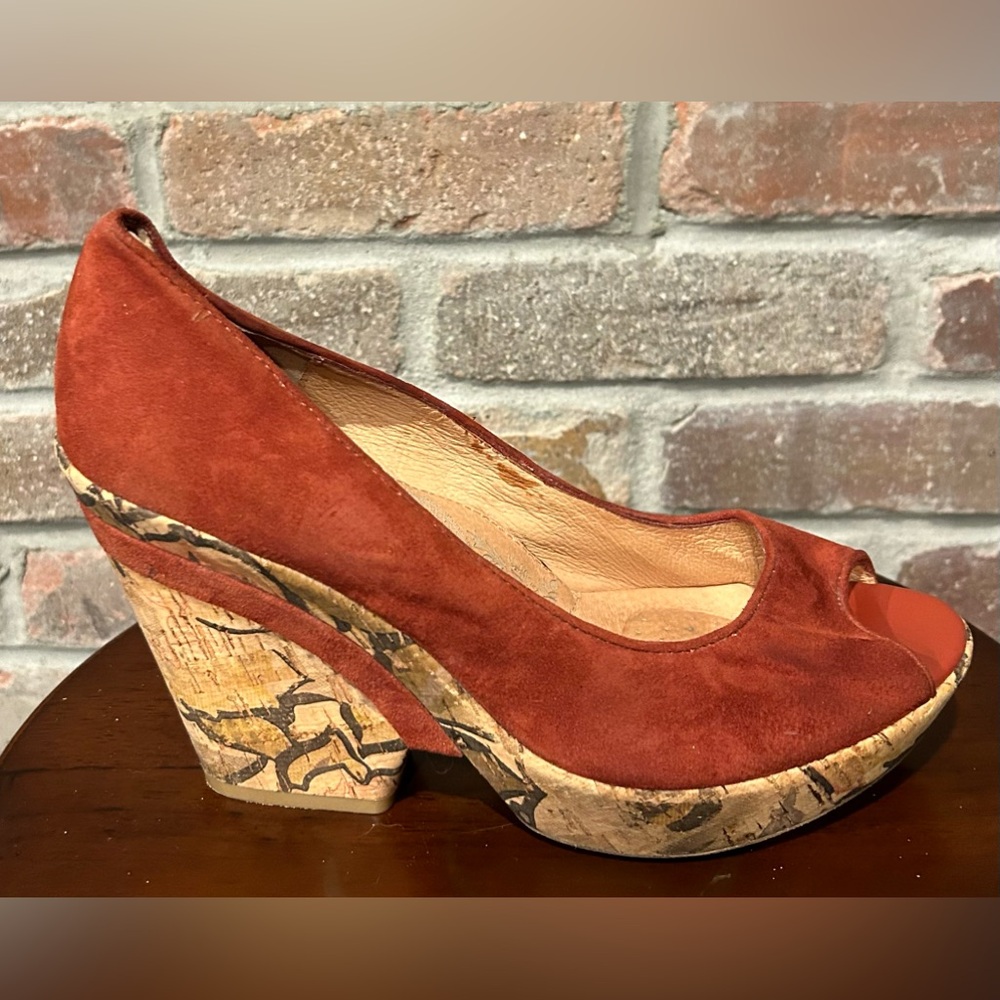 Sofft Open Toe Cork Wedges - image 5